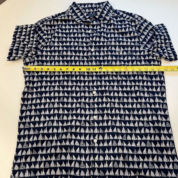 Vineyard Vines Mens Button Down Short Sleeve Boat Parade Nautical Navy - Blue NW - Picture 3 of 6